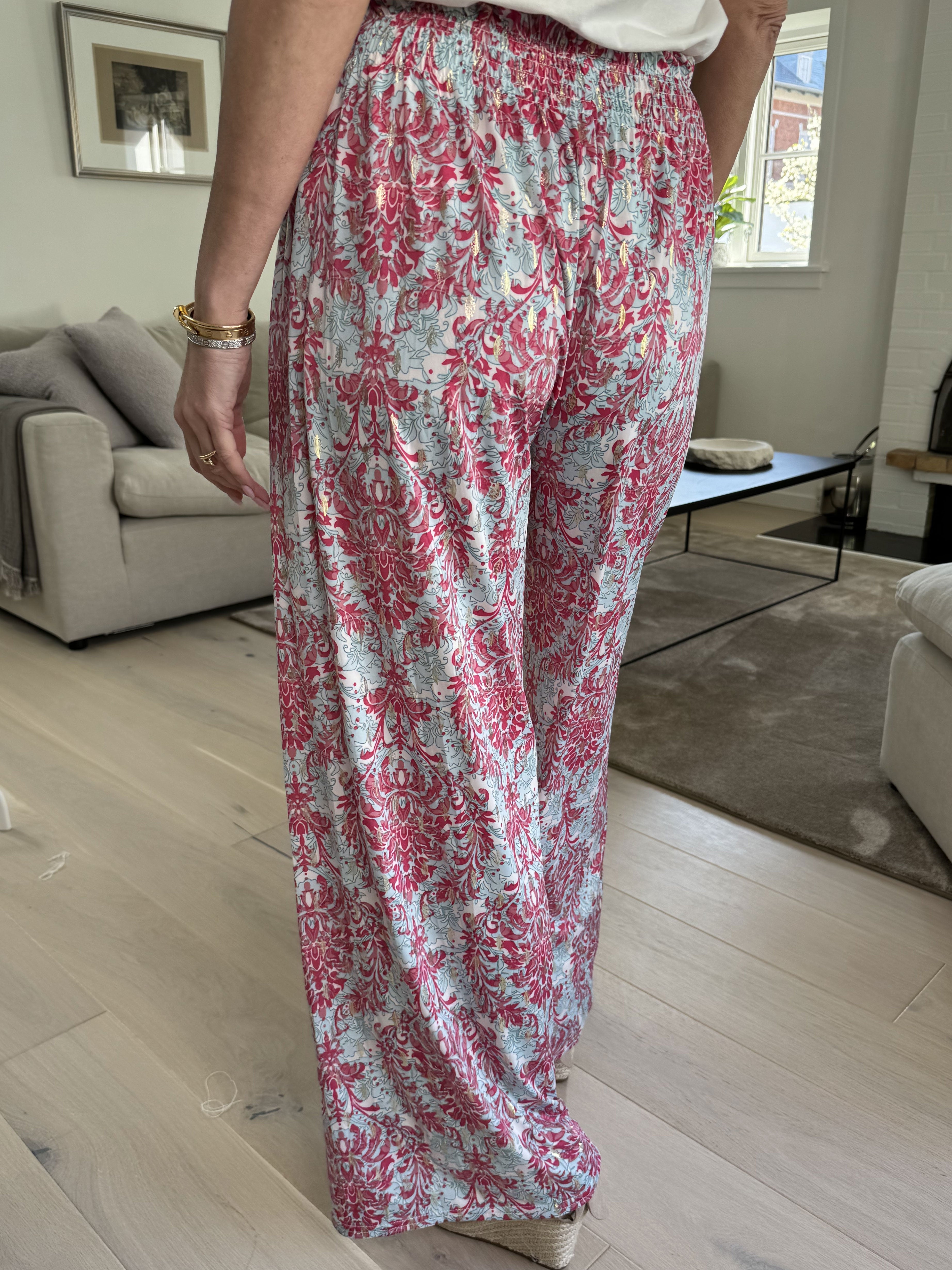 Pams Royal Pants - Elastiska byxor utan veck med elastisk linning